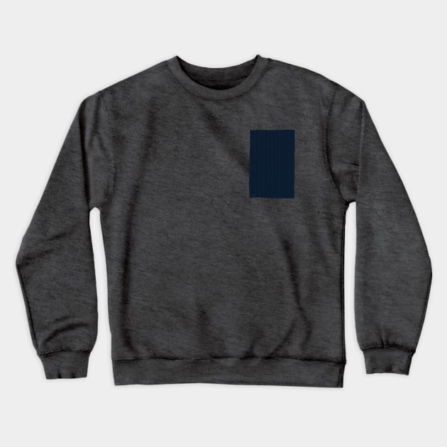 SNJ - Minimalist style - Japanese tore paper - Rectangular Pocket - Midnight Blue color Crewneck Sweatshirt by SNJ 新農氏